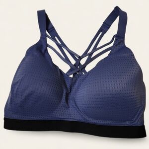 Victoria Sport Lightweight Strappy Padded Sports Bra -‎ 34DD - Blue